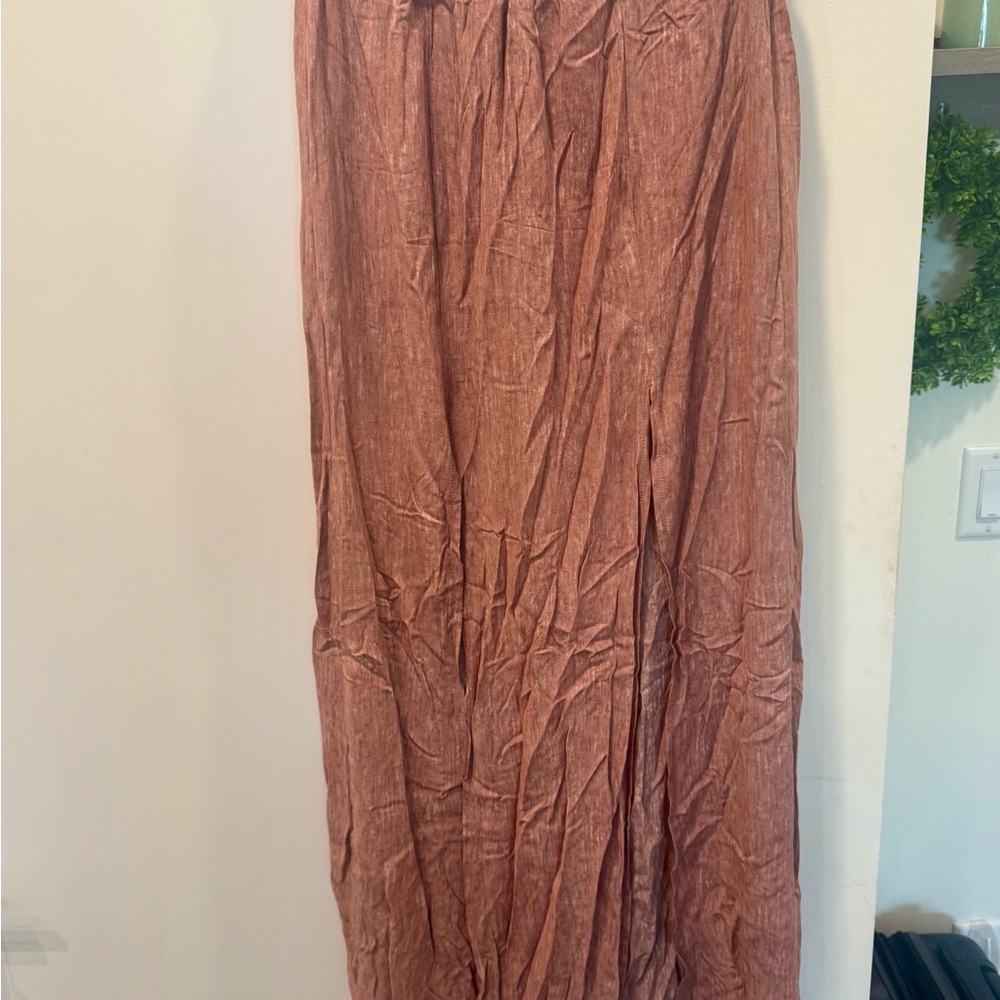 Lulu's Dusty Rose Maxi Skirt
